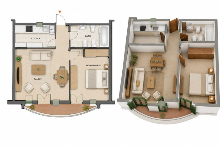 Image No.8-1 Bed Apartment for sale