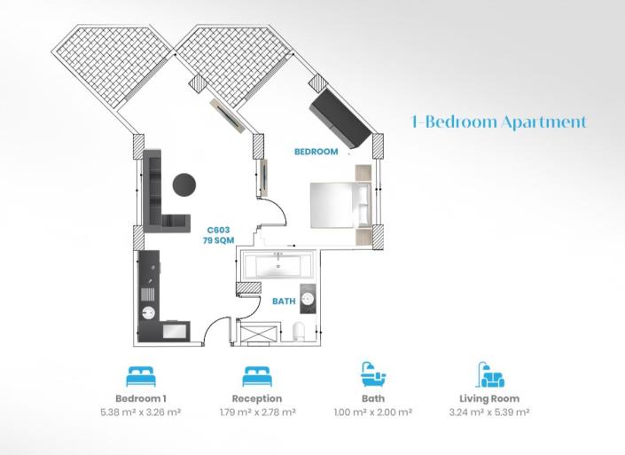 Image No.5-Appartement de 1 chambre à vendre à Hurghada