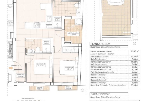 Image No.2-Appartement de 3 chambres à vendre à Hondón de las Nieves