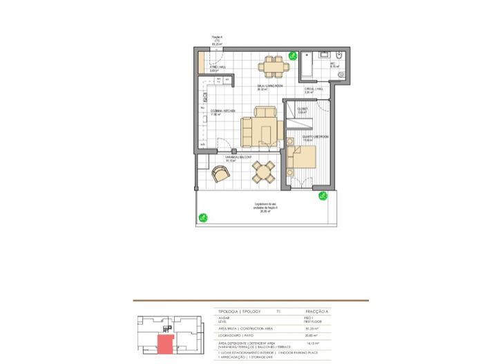 Image No.21-Appartement de 1 chambre à vendre
