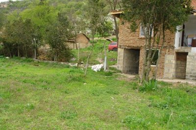 Garden area with grass, trees, and rural landscape near the house