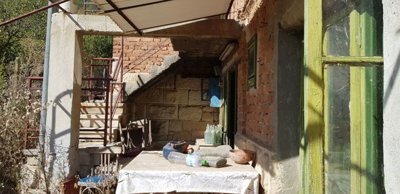 Covered outdoor space with stairs