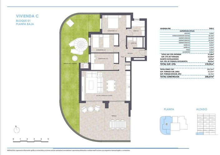 Image No.19-3 Bed Apartment for sale