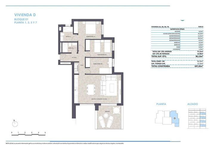 Image No.18-3 Bed Apartment for sale