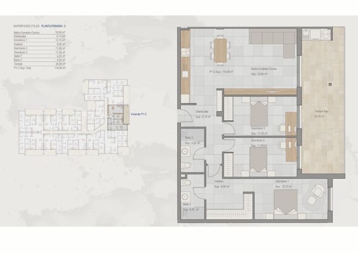Image No.7-3 Bed Apartment for sale