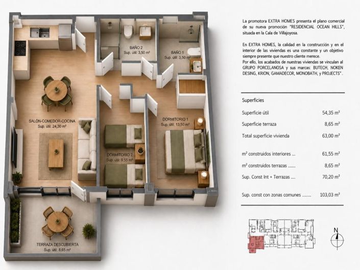 Image No.18-3 Bed Apartment for sale
