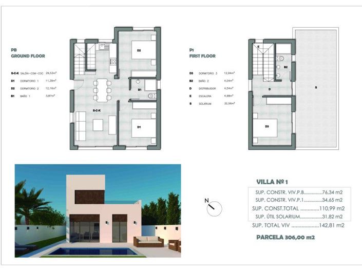 Image No.3-Villa de 3 chambres à vendre à Rojales