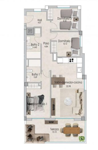 Image No.10-3 Bed Apartment for sale