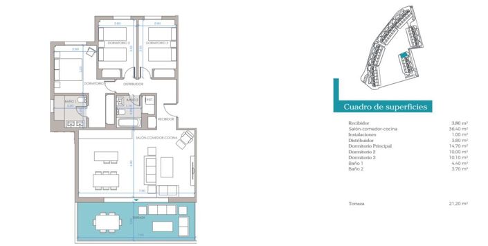 Image No.21-3 Bed Apartment for sale