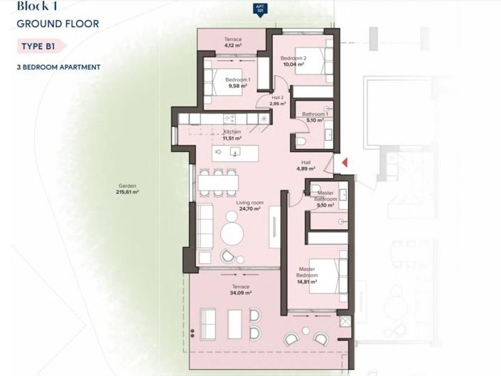 Image No.30-3 Bed Apartment for sale