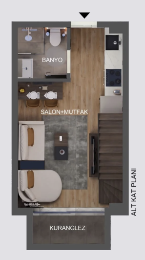 Image No.25-Appartement de 1 chambre à vendre à Altinova Sinan