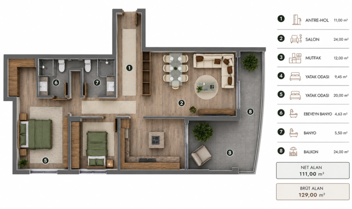 Image No.6-1 Bed Apartment for sale