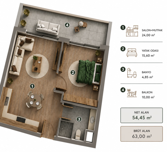 Image No.7-1 Bed Apartment for sale