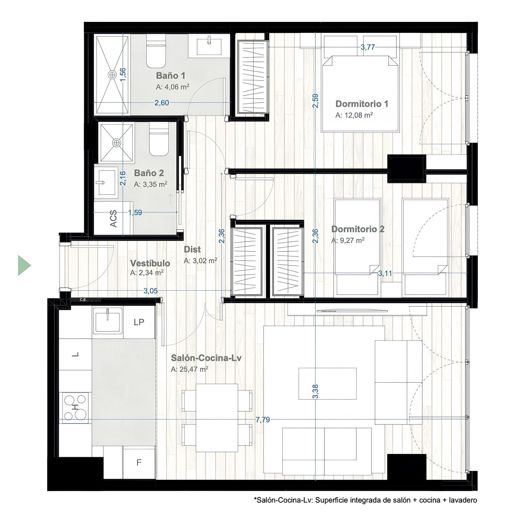 Image No.8-2 Bed Apartment for sale