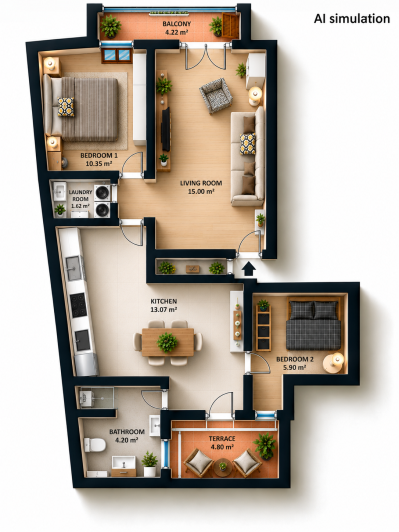Image No.3-2 Bed Apartment for sale