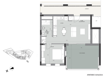 1 Bedroom Apartment – Unit 102