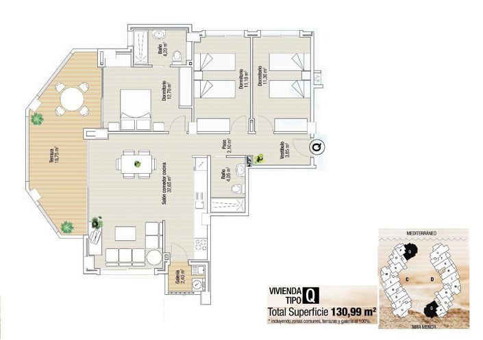Image No.16-3 Bed Apartment for sale