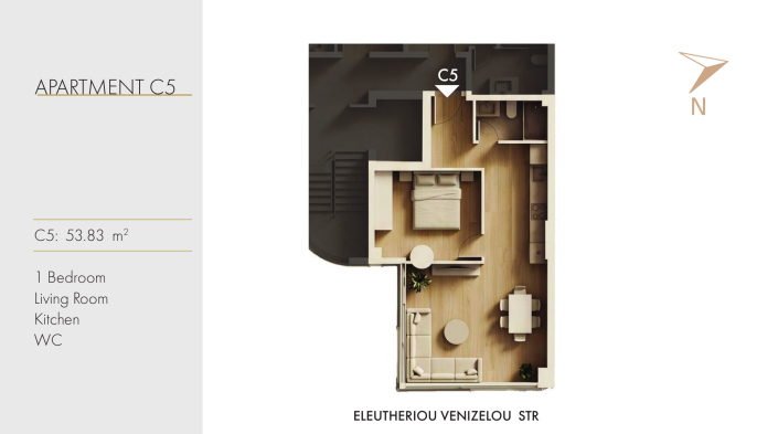 Image No.3-Appartement de 1 chambre à vendre